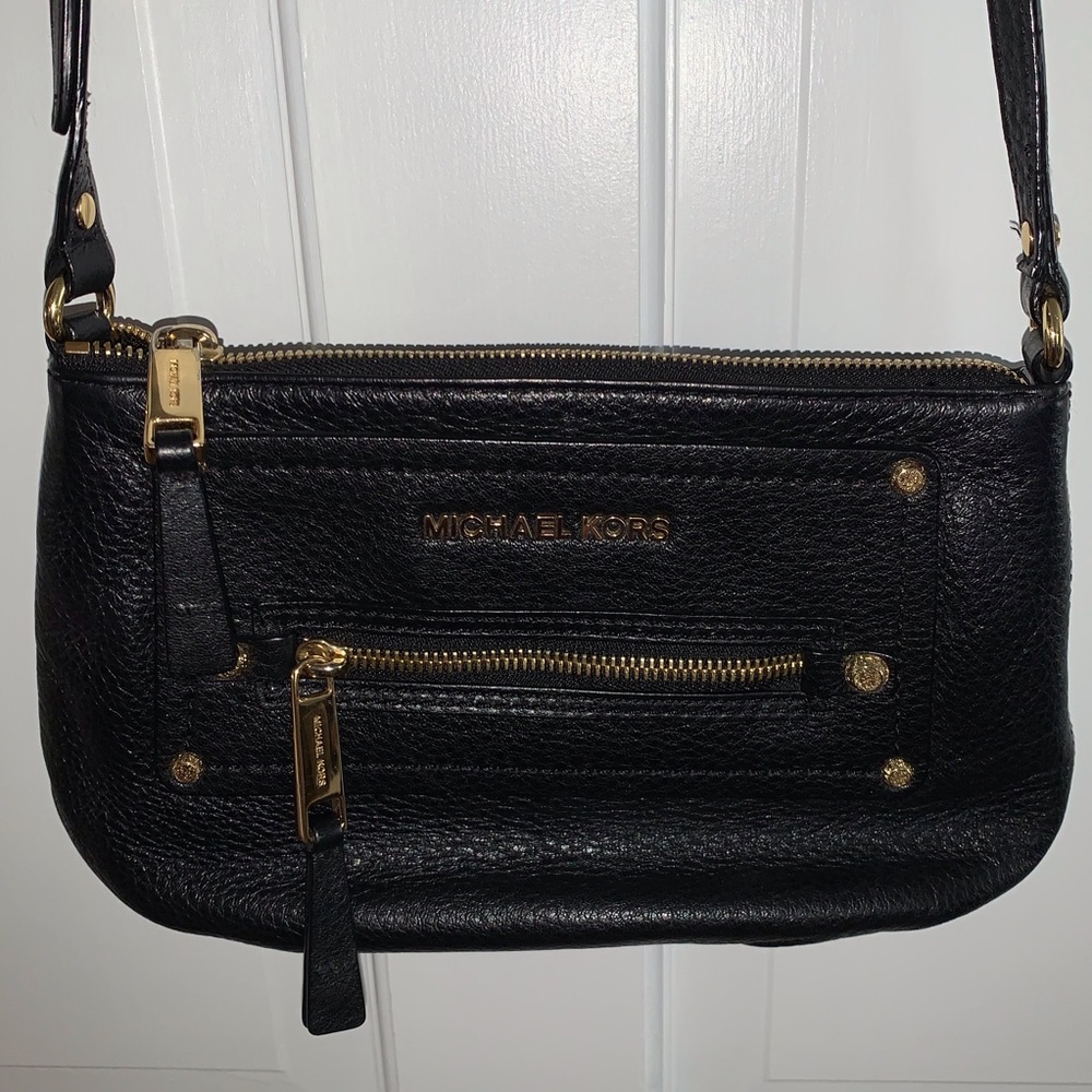Michael Kors Black Leather Crossbody